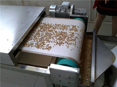 微波养生杂粮烘烤机在济南凯象食品公司安装调试完毕